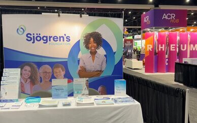 Sjögren's Foundation booth in the exhibit hall of ACR Convergence 2023