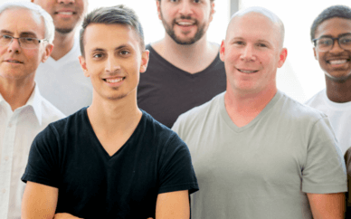 Men standing in a group
