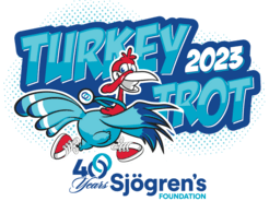 Turkey Trot 2023 40th celebration Sjöogren's Foundation logo
