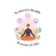 woman with health and resarch icons around her