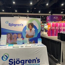 Sjögren's Foundation booth in the exhibit hall of ACR Convergence 2023